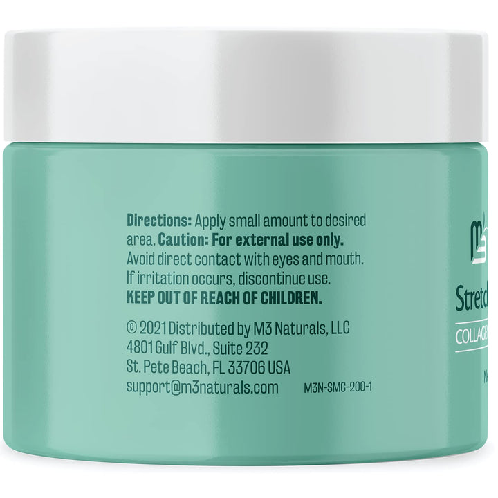 Stretch Mark Cream Infused with Collagen & Stem Cell Maternity Skincare Oil Removes Stretch Mark Prevention & Scar Remover Lotion Green Tea Extract & Raspberry Ketones by M3 Naturals