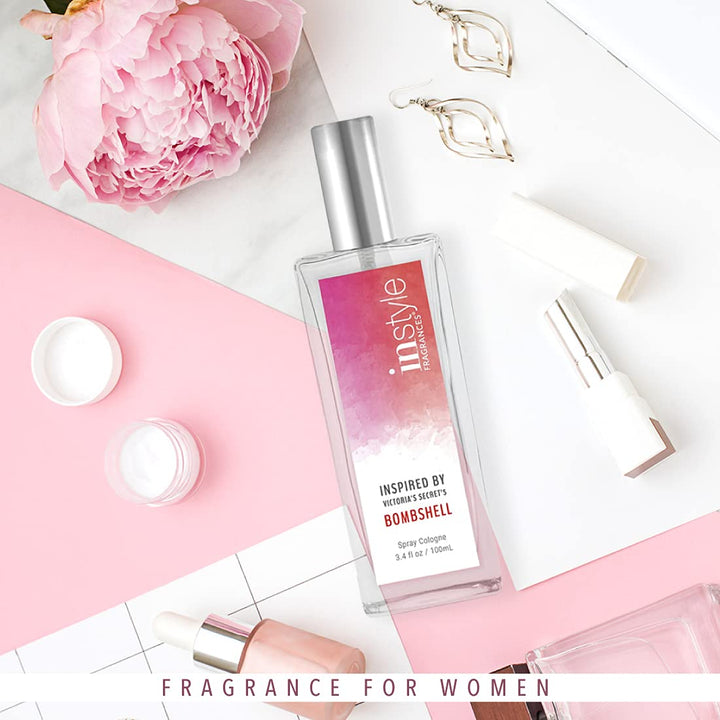 Instyle Fragrances Inspired by Victoria Secret's Bombshell - Fragrance for Women - 3.4 oz
