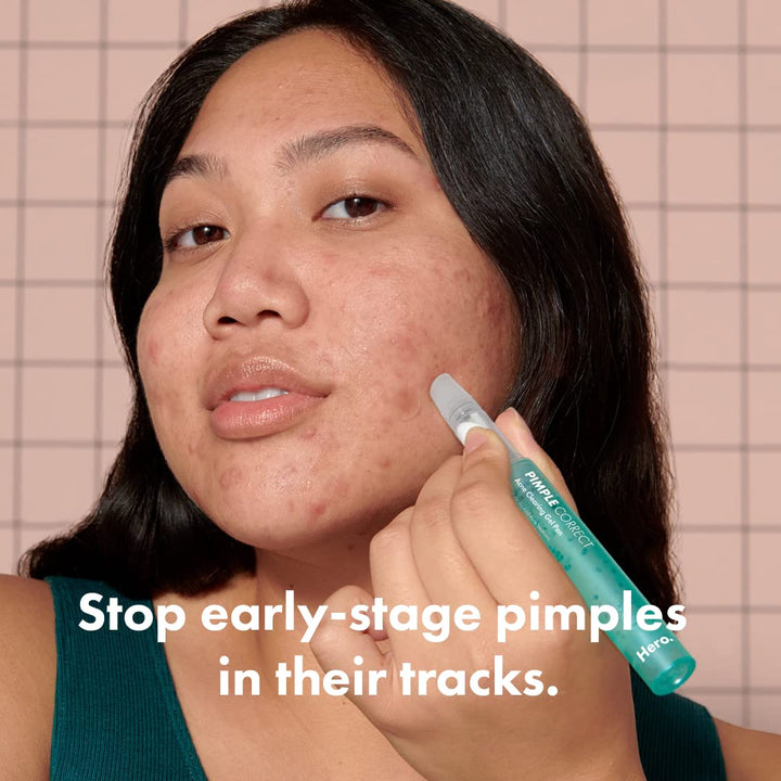 Hero Cosmetics Pimple Correct Acne Clearing Gel Pen - Maximum Strength 2% Salicylic Acid, Non-Drying Formula for Early Stage and Emerging Pimples (1 Count)