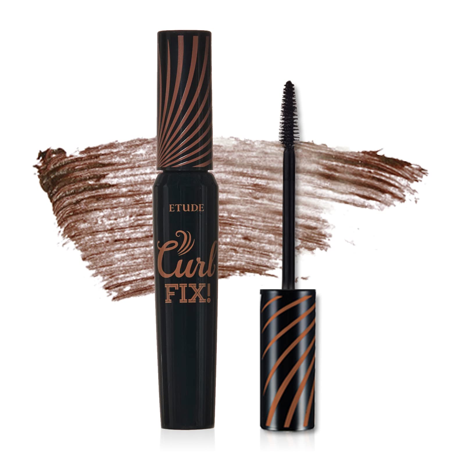 ETUDE Lash Perm Curl Fix Mascara #2 Brown | A curl fix mascara that keeps fine eyelashes powerfully curled up for 24 hours by ETUDE's own Curl 24H Technology