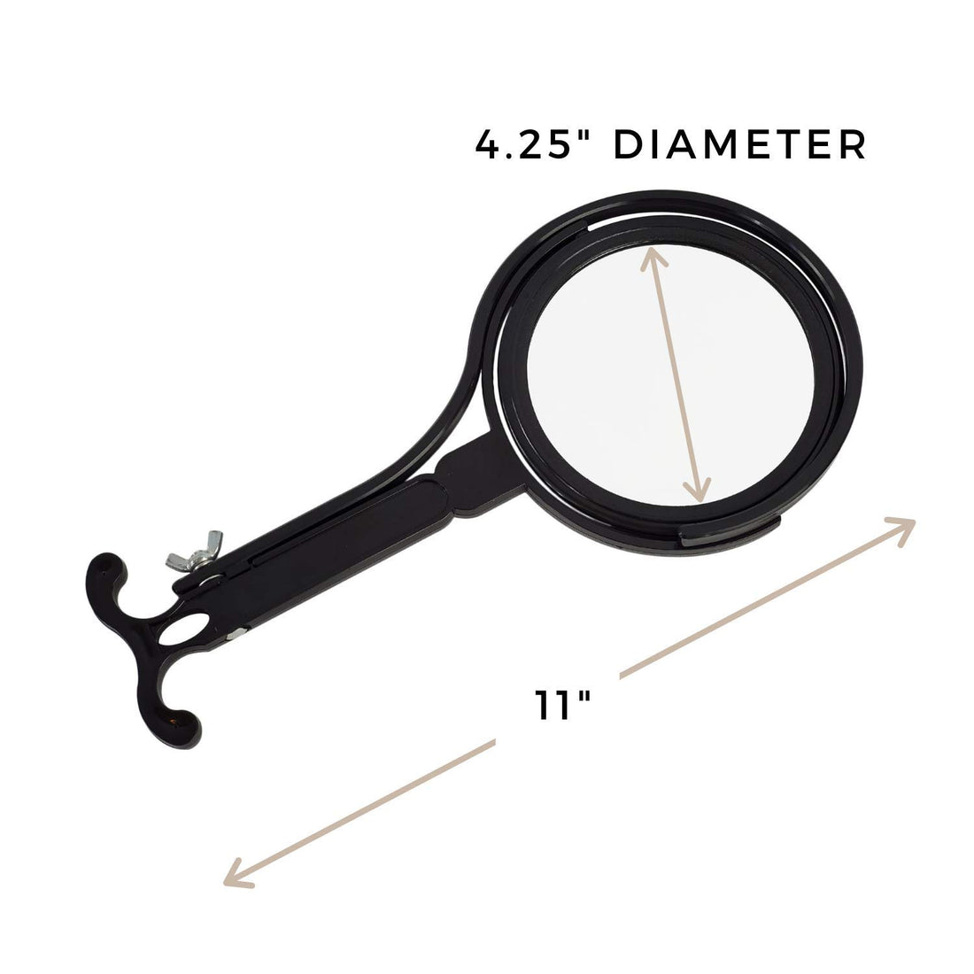 Rucci Neck Mirror, Black, M626 5X/1X