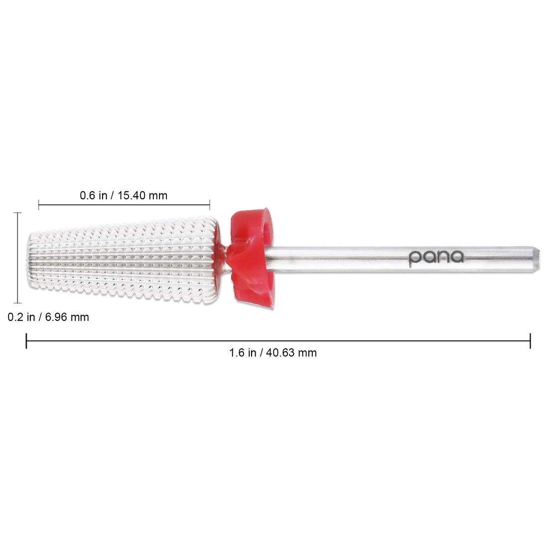 PANA Nail Carbide 5 in 1 Bit - Two Way Rotate use for Both Left and Right Handed - Fast Remove Acrylic or Hard Gel - 3/32 Shank - Manicure, Nail Art, Drill Machine (Fine - F, Silver)