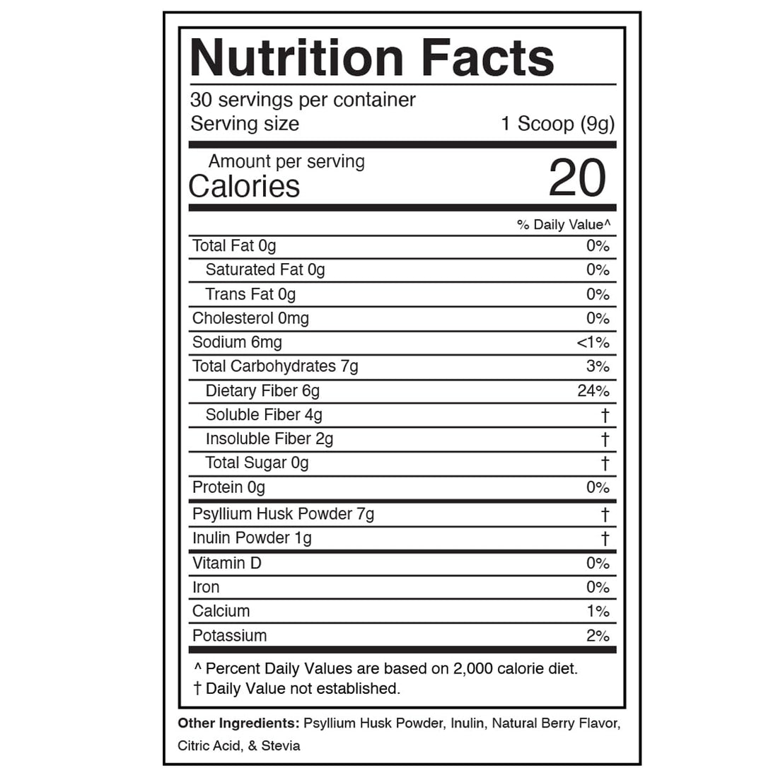 Divine Health Fiber Zone Powder | Berry Flavor | Recommended in Dr. Colbert's Gut Zone Book | Prebiotics, Isoluble & Soluble | Psyllium Husk & Inulin | 6g Fiber | 9.52 oz