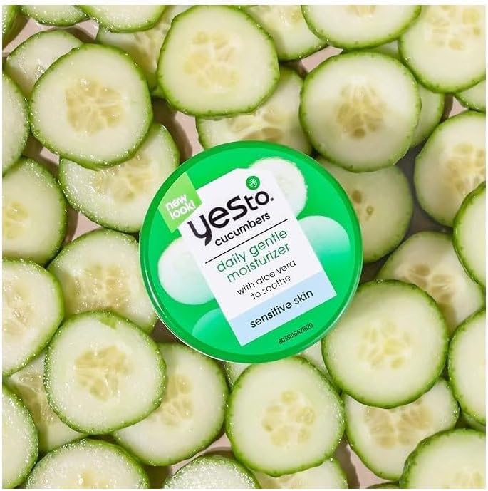 Yes To Cucumbers Daily Gentle Moisturizer 1.7 Fl Oz I Sensitive Skin I Hydrate I Aloe + Sweet Almond Oil I Vegan I 95% Natural Ingredients