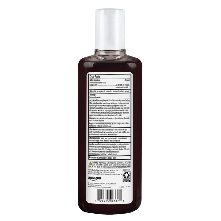 Amazon Basics Therapeutic Plus Coal Tar Anti-Dandruff Shampoo Extra Strength 1% Coal Tar, 6 Fl Oz, Pack of 1