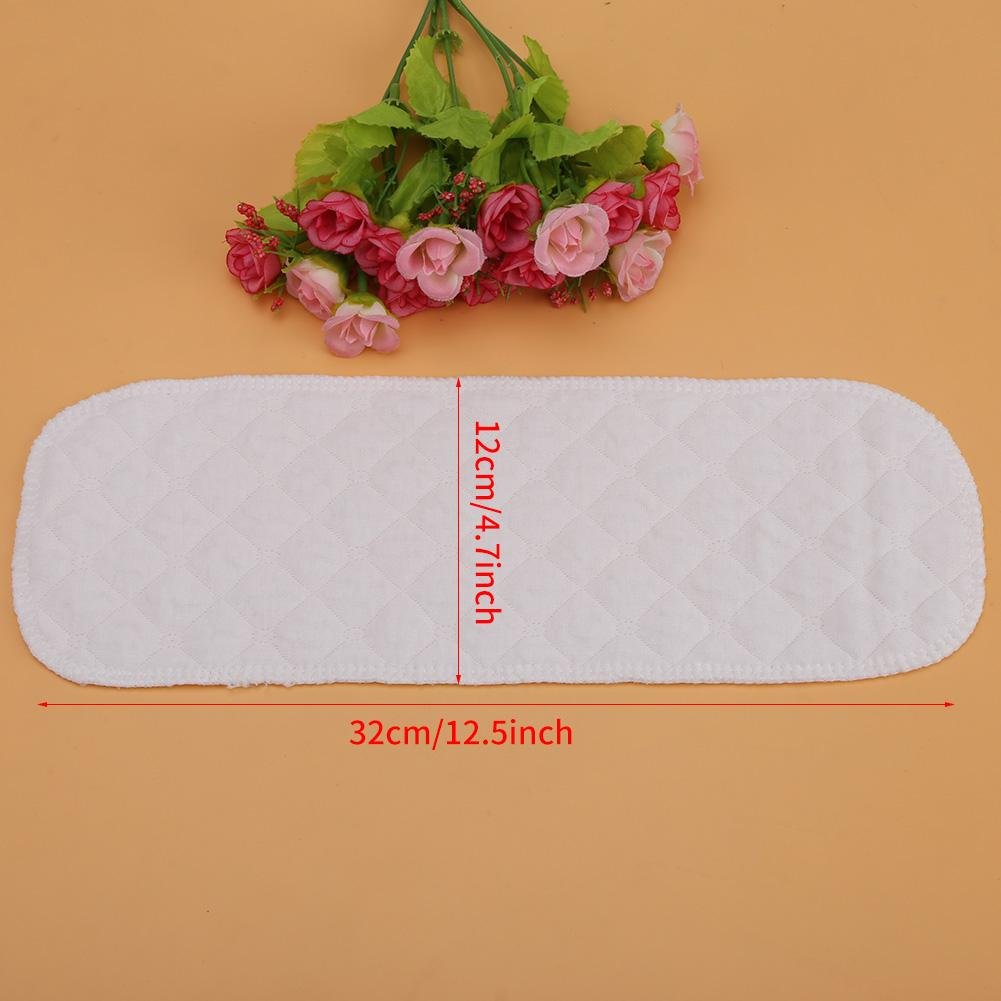10PCS Reusable Nappy Liners - Adult Washable Layers Soft Incontinence Cloth Diaper Insert Liner Nappy Pad Baby Cotton Fiber Inserts for Cloth Diapers (6 Layers)