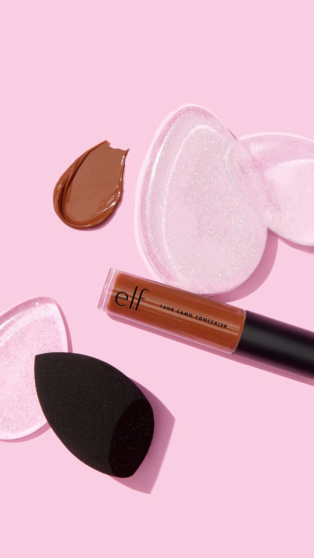 e.l.f. Dual-Sided Silicone Blender, Makeup Blender For Perfect Product Application, Washable, Great For Foundation & Concealer, Vegan & Cruelty-Free