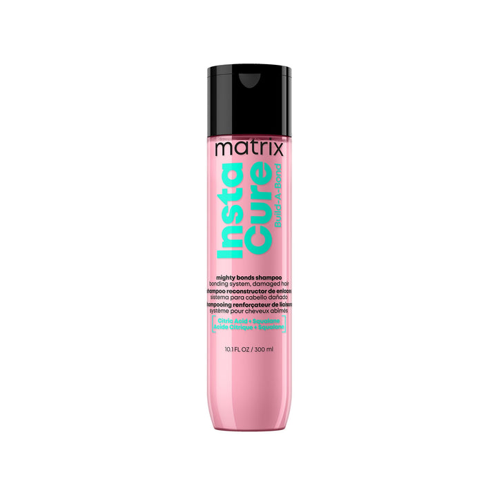 Matrix Instacure Build-A-Bond Mighty Bonds Shampoo | Bonding Care Shampoo | Repairs Very Damaged Hair | Strengthens & Softens | With Citric Acid & Squalane | Vegan, Sulfate-Free, Paraben-Free | 300ml