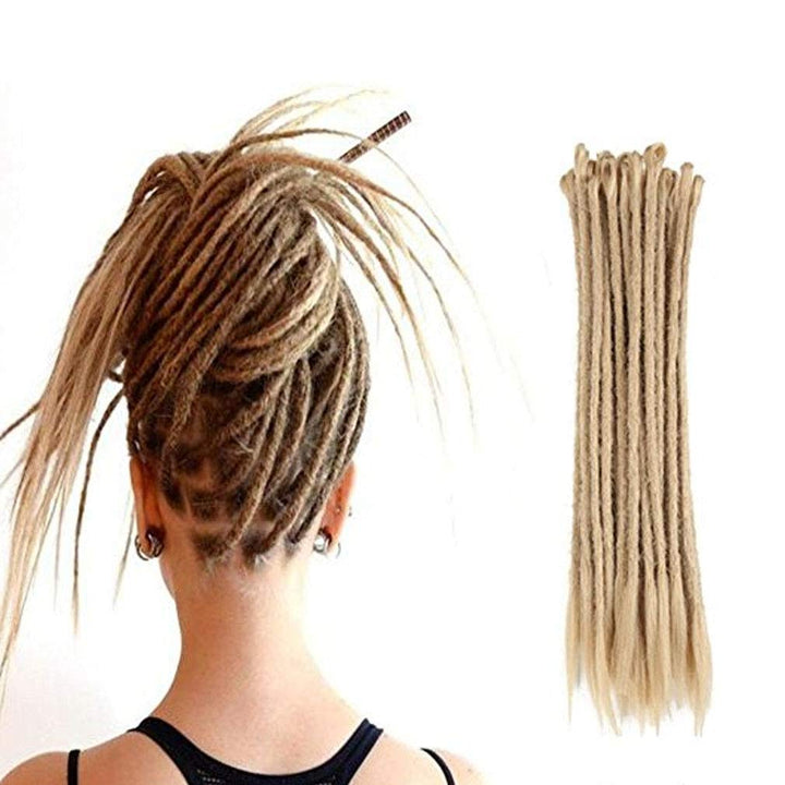 Sand-20'' : AOSOME 20 Inch Sand Color Dreadlock Extensions Crochet Locs Braids 20pcs All Handmade Synthetic Hair Extension