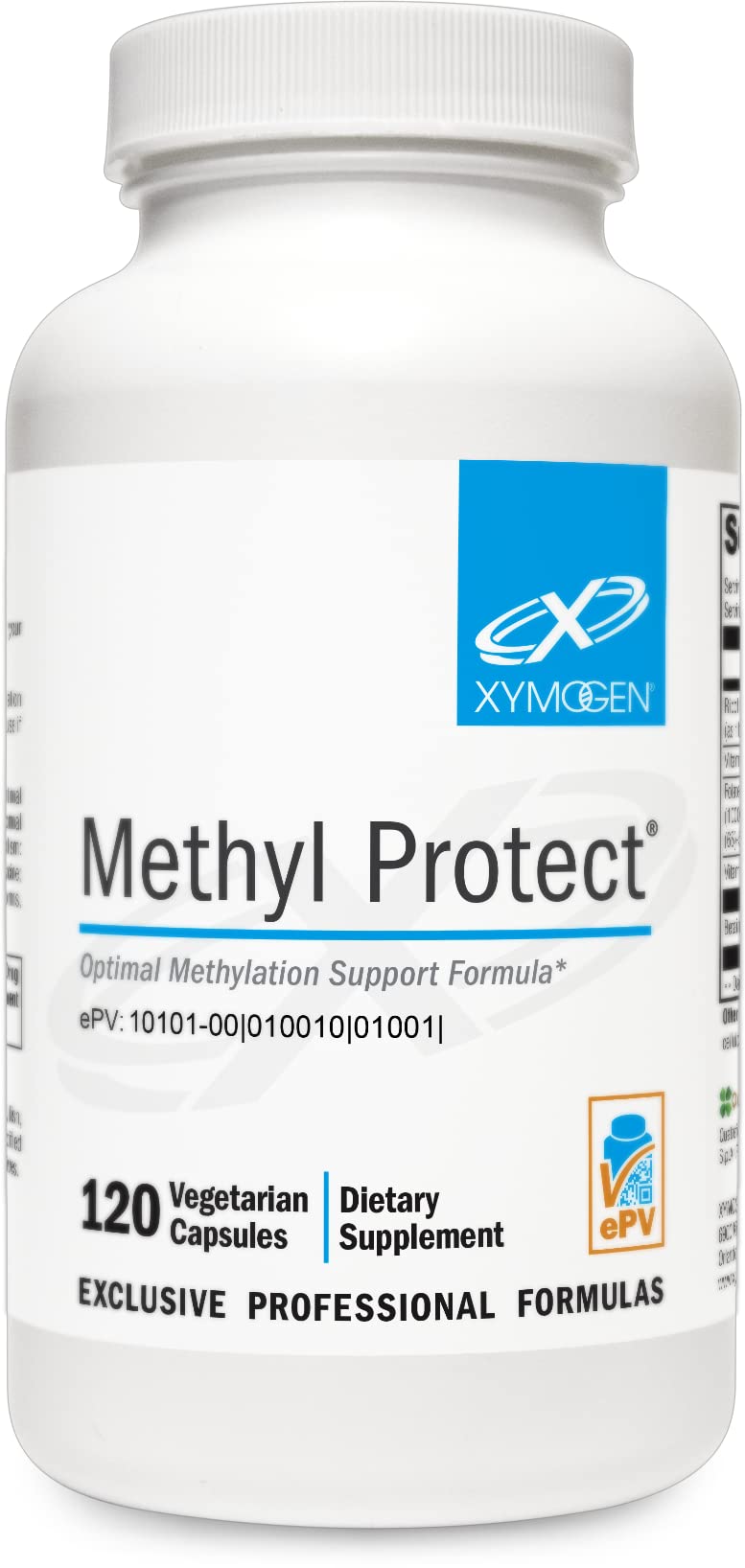 XYMOGEN Methyl Protect - Optimal Methylation Formula with Methyl Folate, Vitamin B12 (Methylcobalamin b12), Riboflavin + B6 Vitamins - Cognitive, Homocysteine + Heart Health Supplements (120 Capsules)