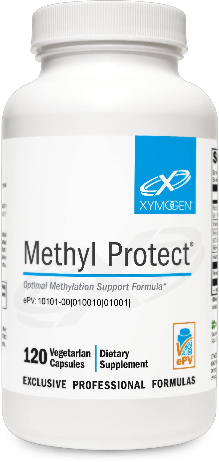 XYMOGEN Methyl Protect - Optimal Methylation Formula with Methyl Folate, Vitamin B12 (Methylcobalamin b12), Riboflavin + B6 Vitamins - Cognitive, Homocysteine + Heart Health Supplements (120 Capsules)