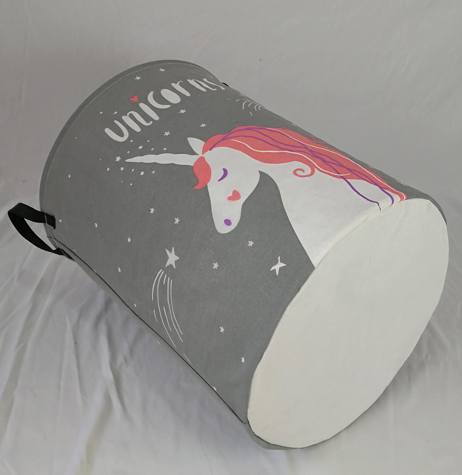 KUNRO Large Storage Basket Toy Box Bin Laundry Bag Foldable Hamper Clothes Kids Gift Organizer Chest Waterproof Coating Organizer Dorm Nursery Home (Beauty unicorn)