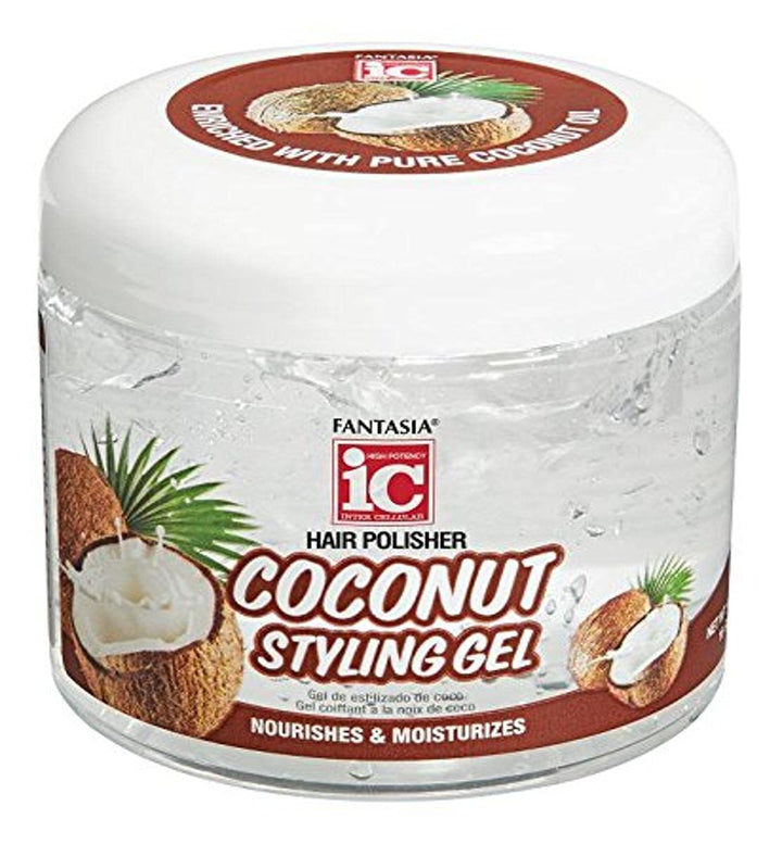 Fantasia Gel Coconut Styling Gel, 16 Ounce