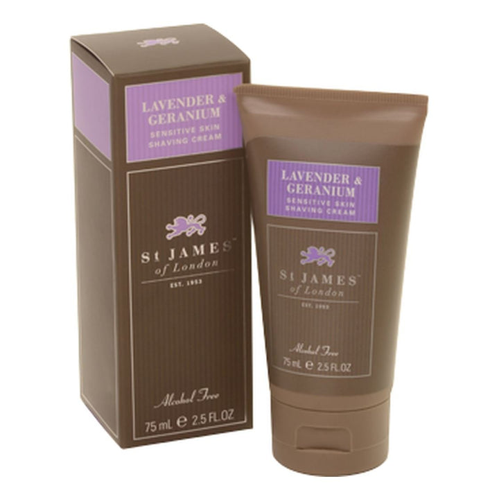 Lavender & Geranium : St. James of London Shaving Cream Travel Tube (Lavender & Geranium)