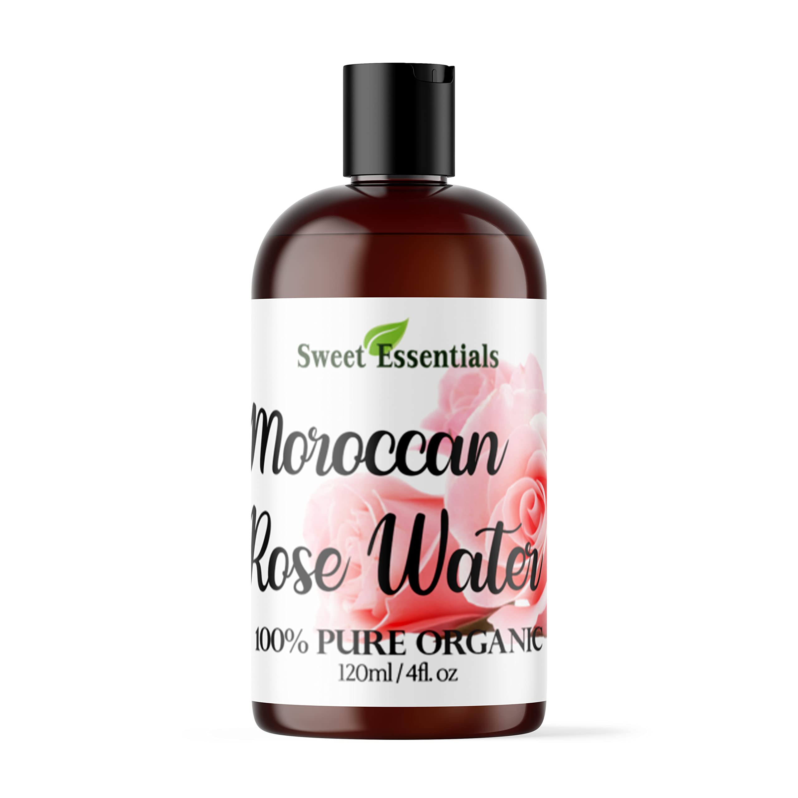 Sweet Essentials Pure Organic Moroccan Rose Water, 120ml | Imported From Morocco | (Also Edible) Rich In Vitamin A And C, It Is Packed With Natural Antioxidants And Anti Inflammatory Qualities