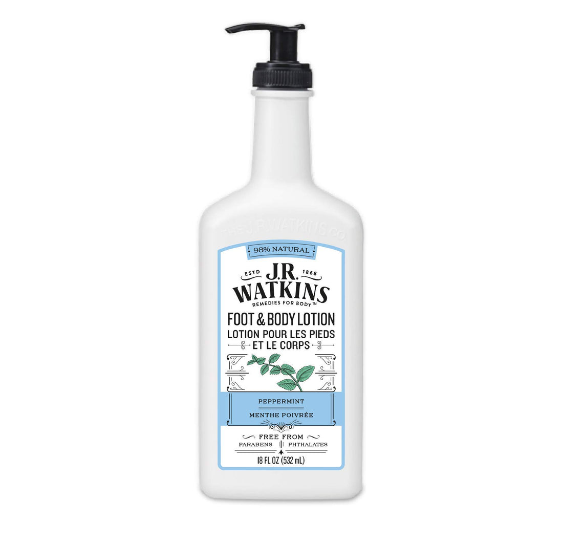 J.R. Watkins Rejuvenating Peppermint Foot And Body Lotion (Peppermint, 18 Ounce)