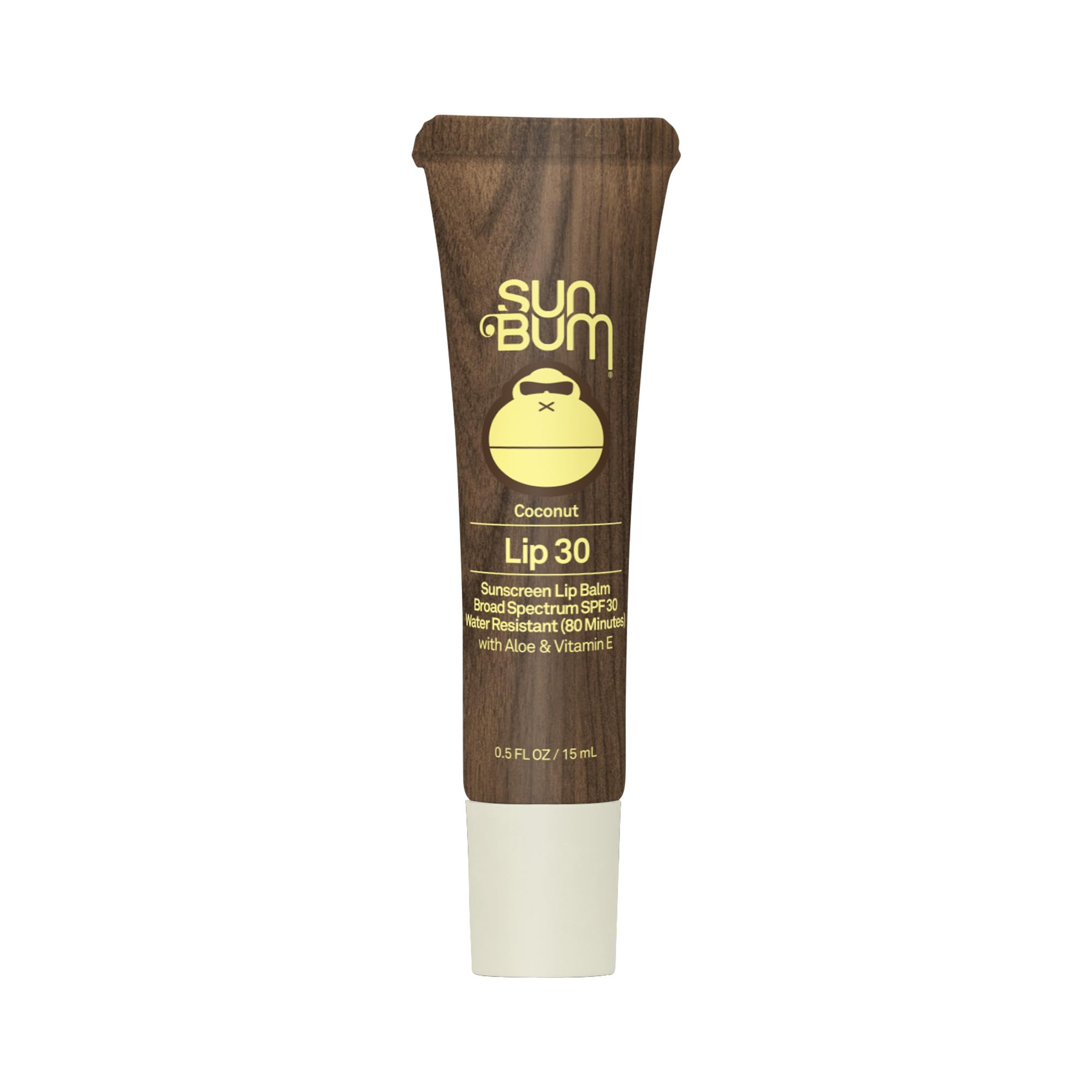 Sun Bum SPF 30 Lip Balm Sunscreen - Broad Spectrum Moisturizing Sunscreen with Aloe & Vitamin E - Hawaii 104 Act Compliant (Made Without Octinoxate & Oxybenzone) - 0.5 oz