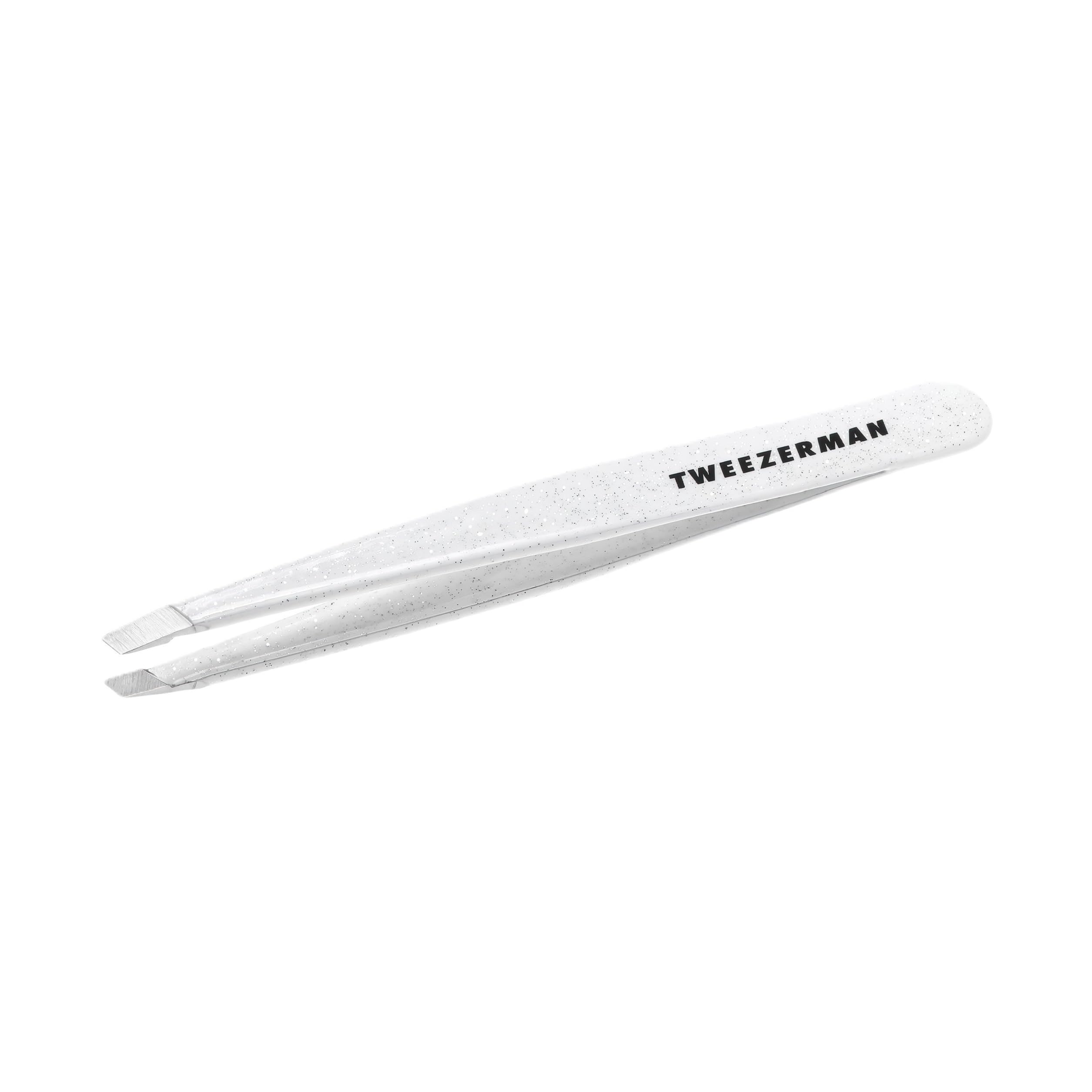 Tweezerman Amazon Exclusive Moon Dust Slant Tweezer, Silver