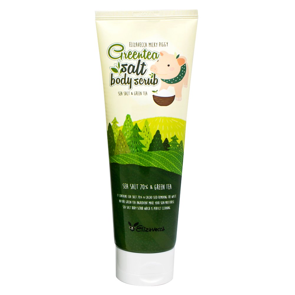 Green tea Salt Body Scrub - Elizavecca Milky Piggy