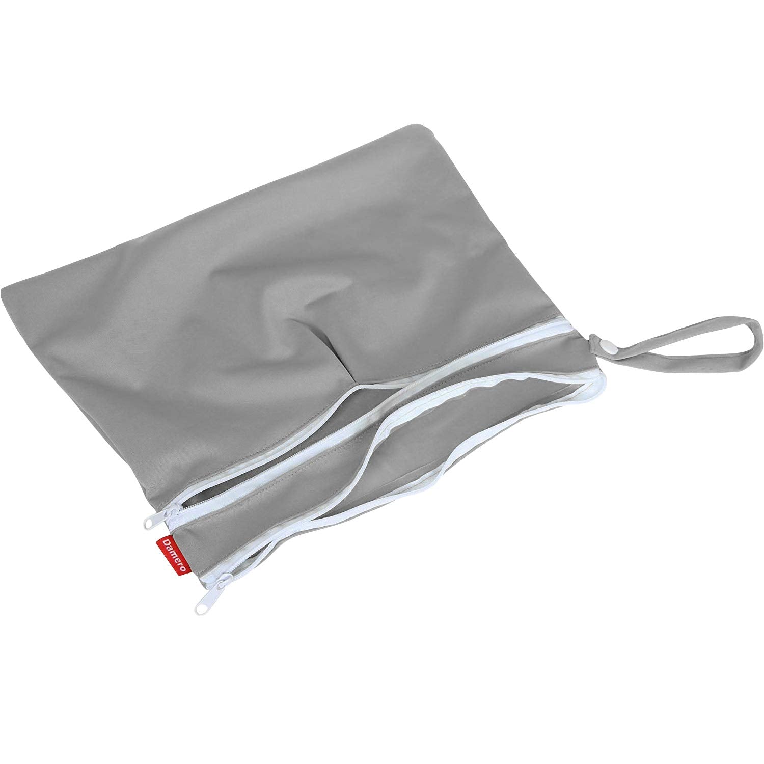 Damero 3pcs Pack Wet Dry Bag for Cloth Diapers Daycare Organizer Bag, Gray