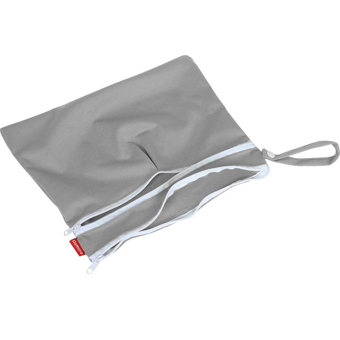 Damero 3pcs Pack Wet Dry Bag for Cloth Diapers Daycare Organizer Bag, Gray