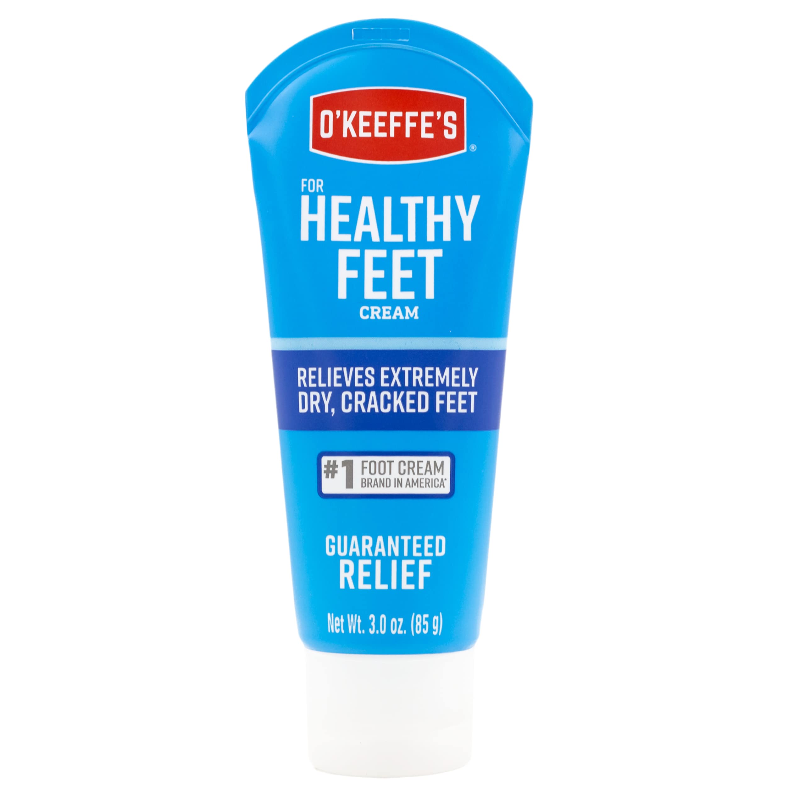O'Keeffe's for Healthy Feet Foot Cream; Guaranteed Relief for Extremely Dry; Cracked Feet; Clinically Proven to Instantly Boost Moisture Levels; 3.0 Ounce Tube; (Pack of 1)