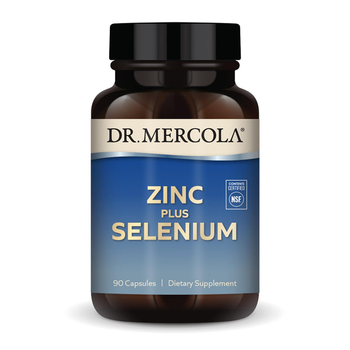 Dr. Mercola Zinc Plus Selenium, 90 Servings (90 Capsules), Dietary Supplement, Supports Immune Health, Non GMO, NSF Certified