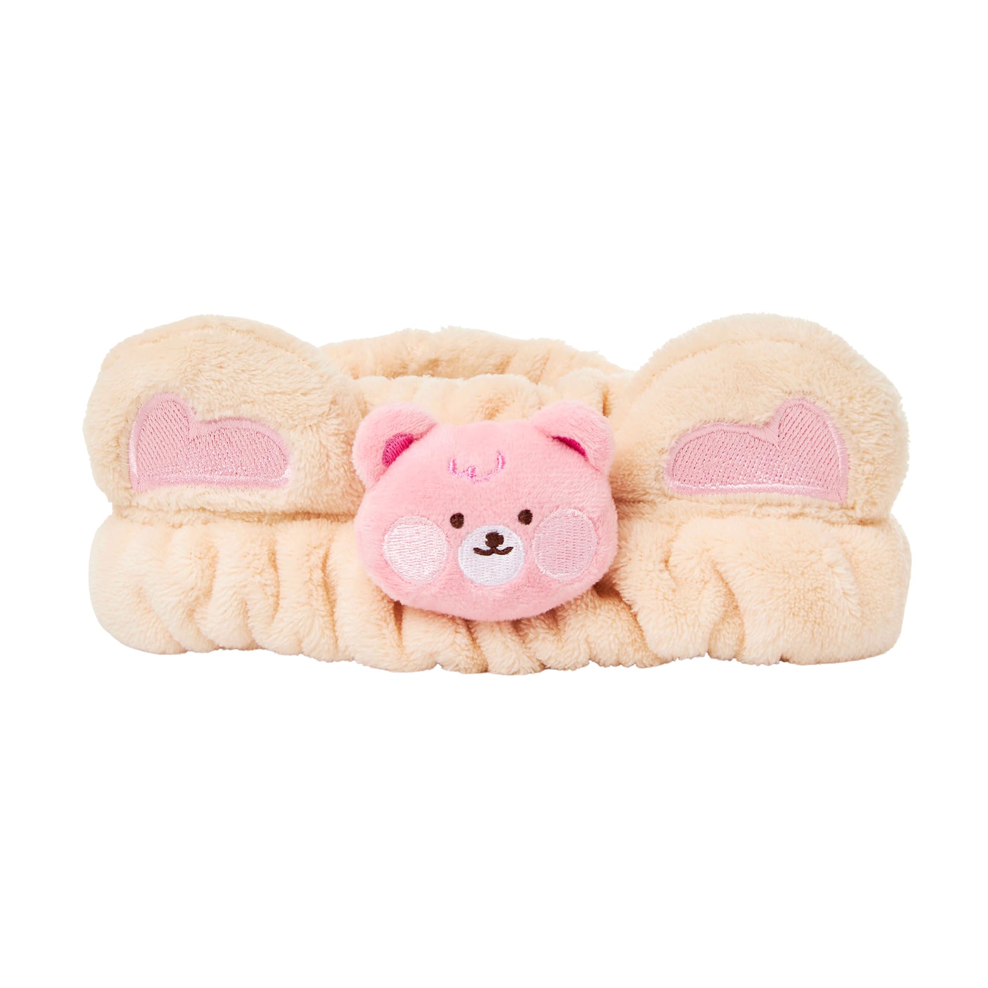 The Crème Shop Boba Bears 3D Teddy Headyband | Spa Headband | Headband for Washing Face | Skincare Headbands | Headbands for Women (Milk Tea Cloud)