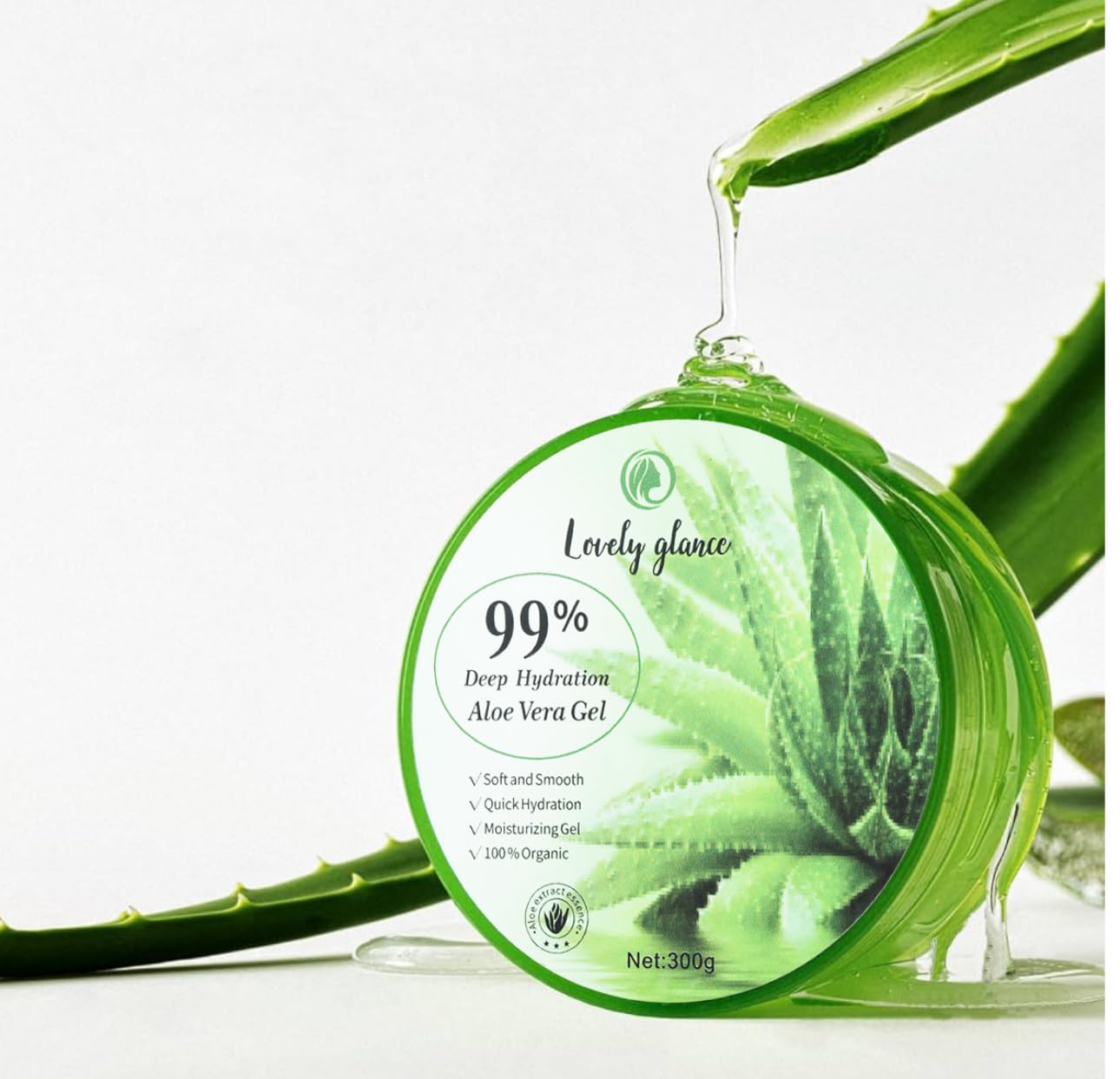 lovelyGlance 99% Deep Hydration Aloe Vera Gel