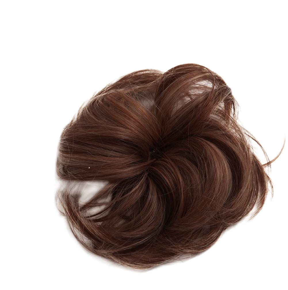 Modern Chignon Color R830 GINGER BROWN - Hairdo Extensions Claw Clip Loose Hair Bun Tru2Life Heat Friendly Synthetic Soft Waves Hairpiece
