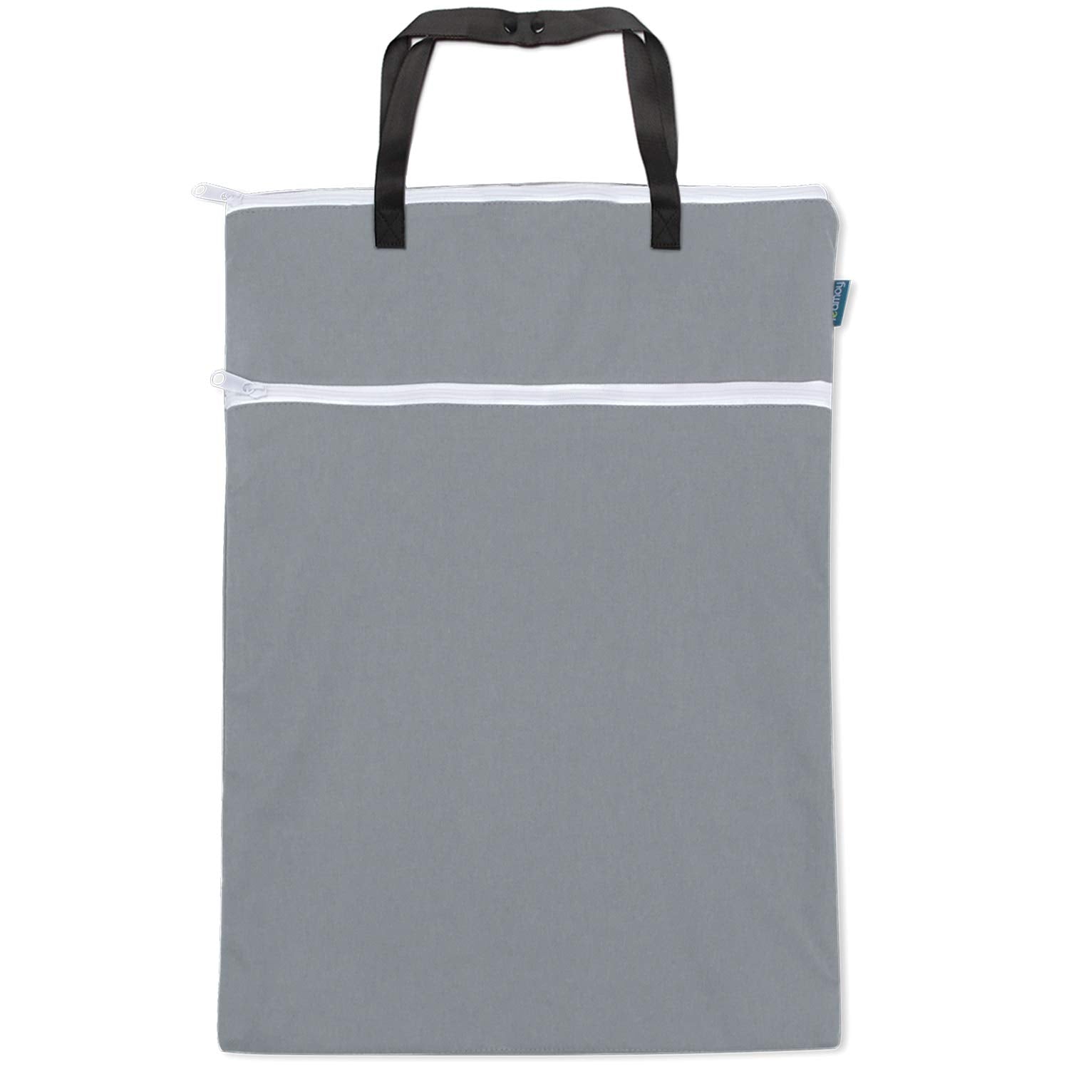 Teamoy Wet Dry Bag, Travel Tote Organizer (24.7 x 18 inches) with Two Compartments for Cloth Diaper, Laundry, Swimsuits and More, Easy to Hang Everywhere