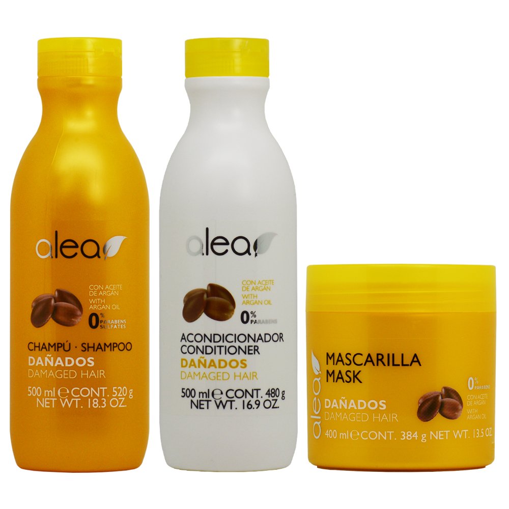 Alea Damaged Hair with Argan Oil Shampoo + Conditioner + Mask Set