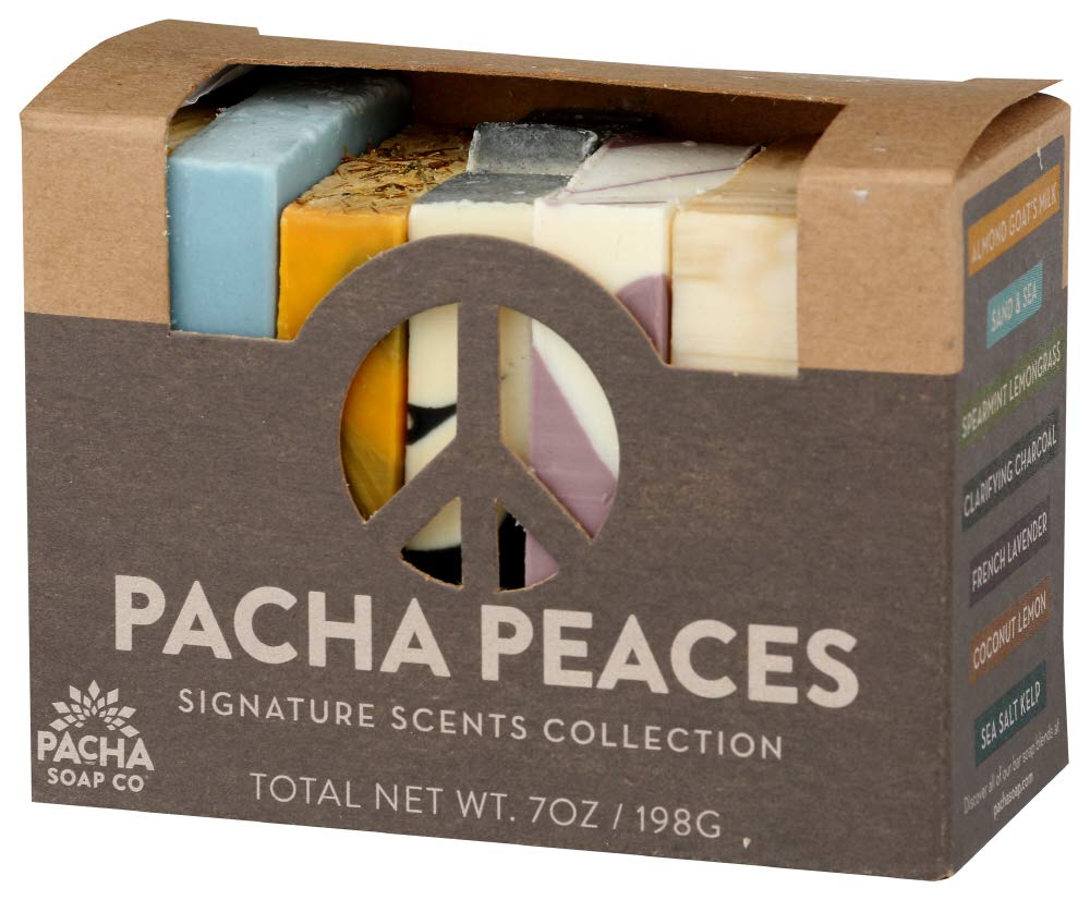 Pacha Soap, Variety Pack Bar Soap Pacha Peaces, 7 Ounce