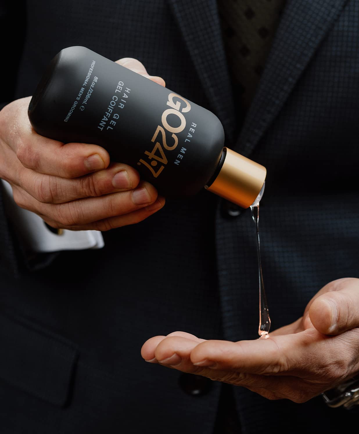 GO247 Real Men Hair Gel, 8 Fluid Ounce by On The Go