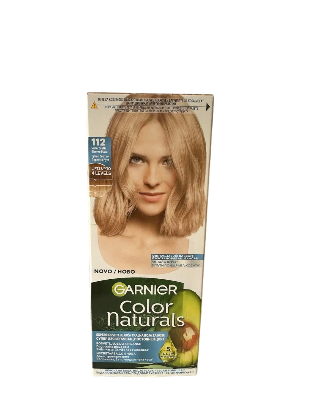 Garnier Color Naturals Nourishing Permanent Hair Color Cream -112 Ice Silver Blonde, 3.4 Fl. Oz.(PACK OF 3)