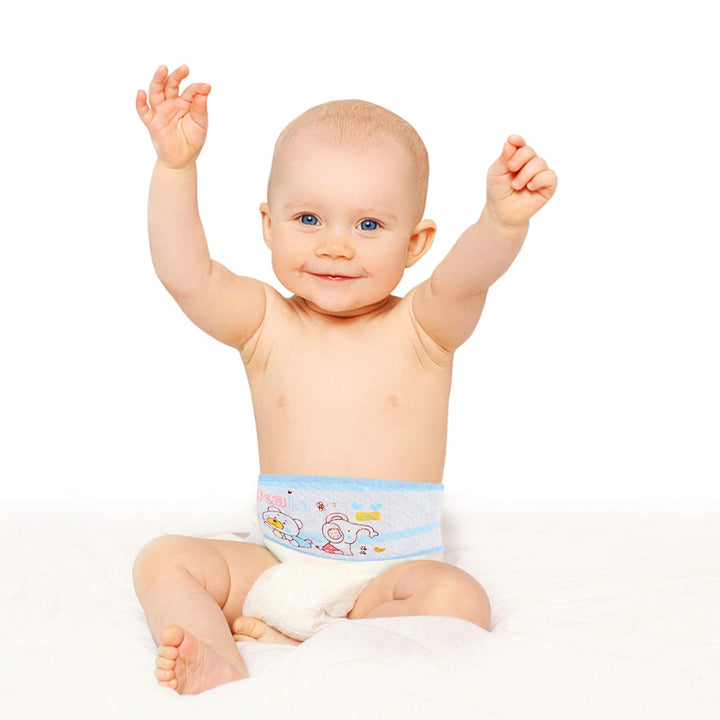 Healifty Baby Belly Button Band 4 Pcs Infant Belly Bands Umbilical Cord Navel Belt for Baby Infant (Random Color)