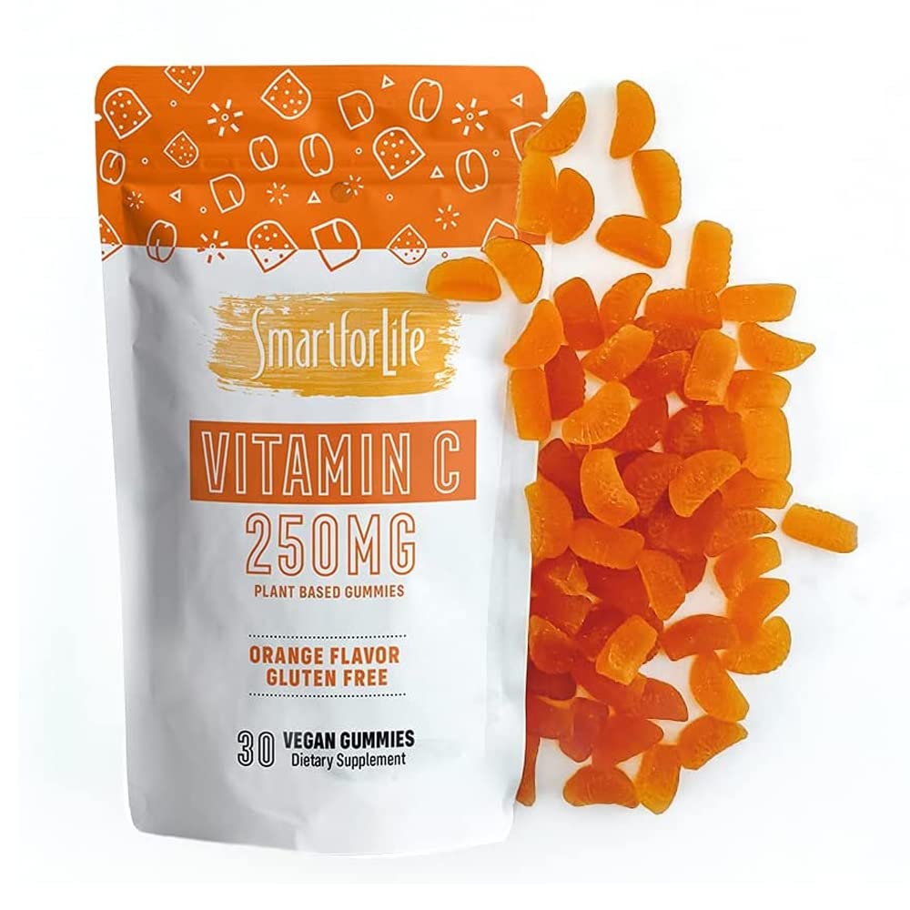 Smart for Life Vitamin C Gummies - Plant-Based Vegan Vitamin C Gummies Natural Orange Flavor - Immune Support Gummies for Adults and Kids - Non-GMO - Dietary Supplement - 30 Count