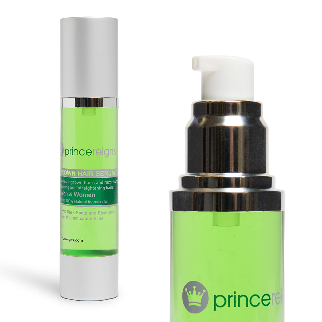 Organic Ingrown Hair and Razor Burn Serum (2 Pack) for Men and Women - Exfoliating AHA for Smooth Skin After Shaving, Waxing or Hair Removal, Preventing Bumps and Irritation