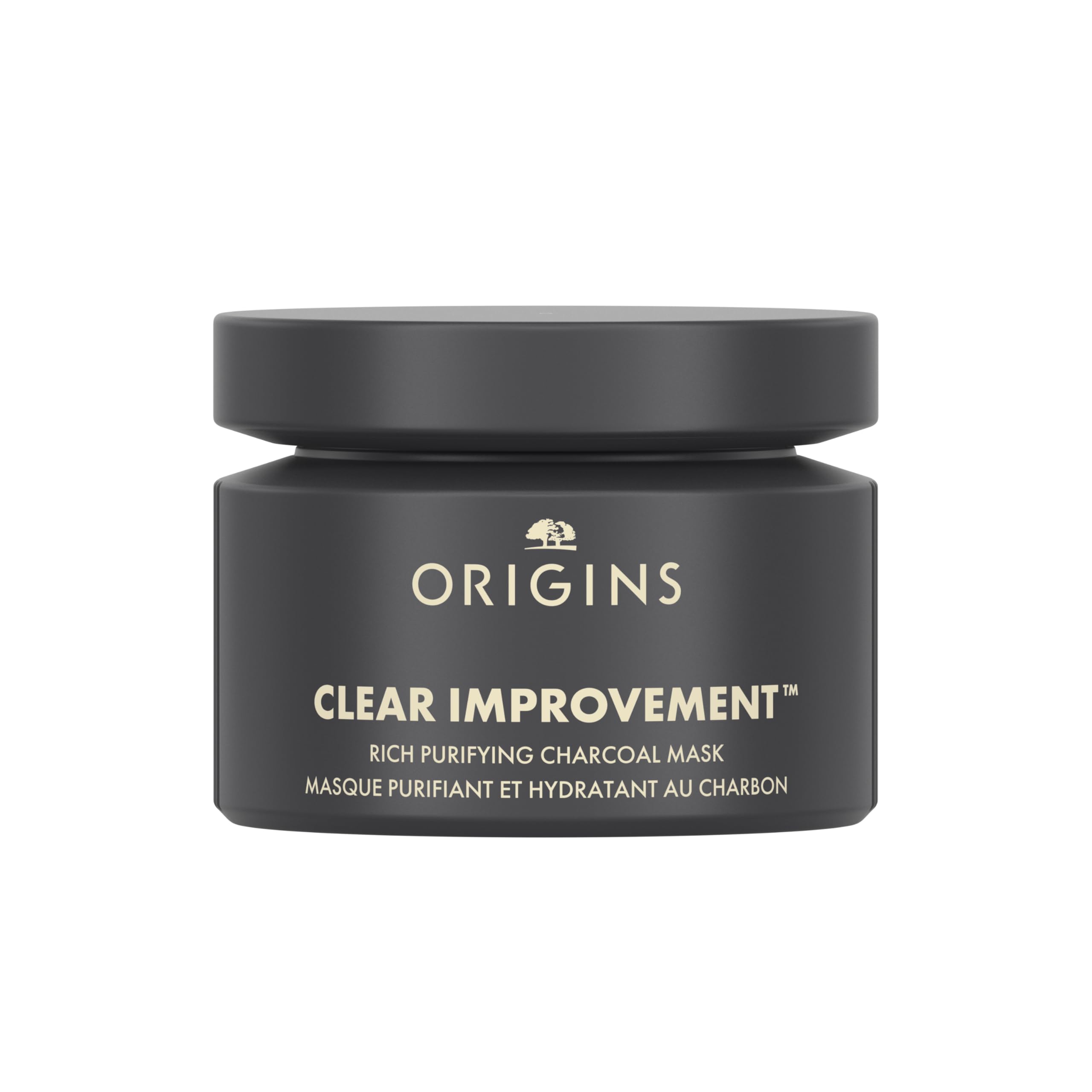 Origins Clear Improvement Rich Purifying Charcoal Face Mask | Purifies Dry Skin | With Bamboo Charcoal, Shea Butter & Clay, 2.5 Fl Oz