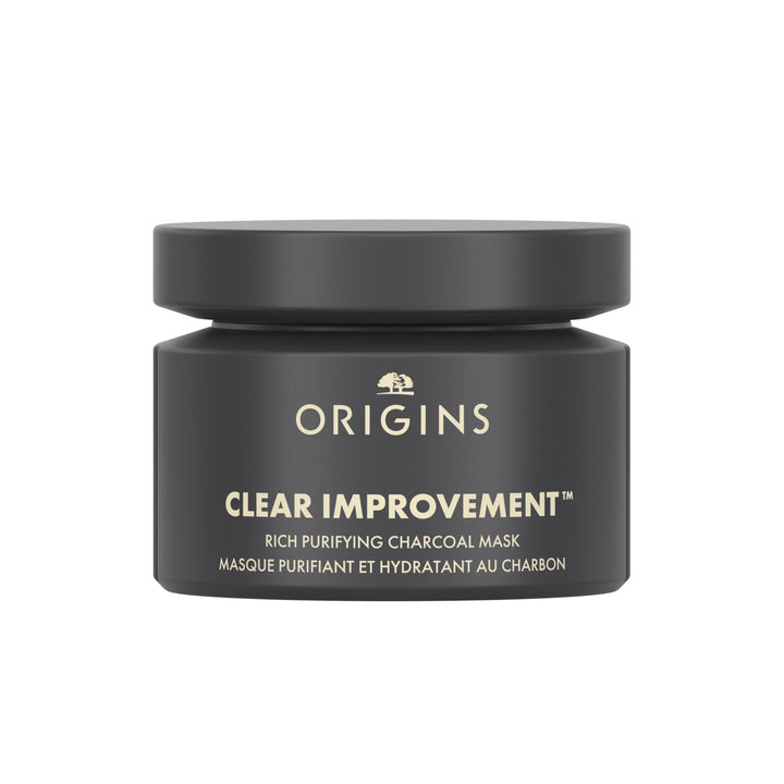 Origins Clear Improvement Rich Purifying Charcoal Face Mask | Purifies Dry Skin | With Bamboo Charcoal, Shea Butter & Clay, 2.5 Fl Oz
