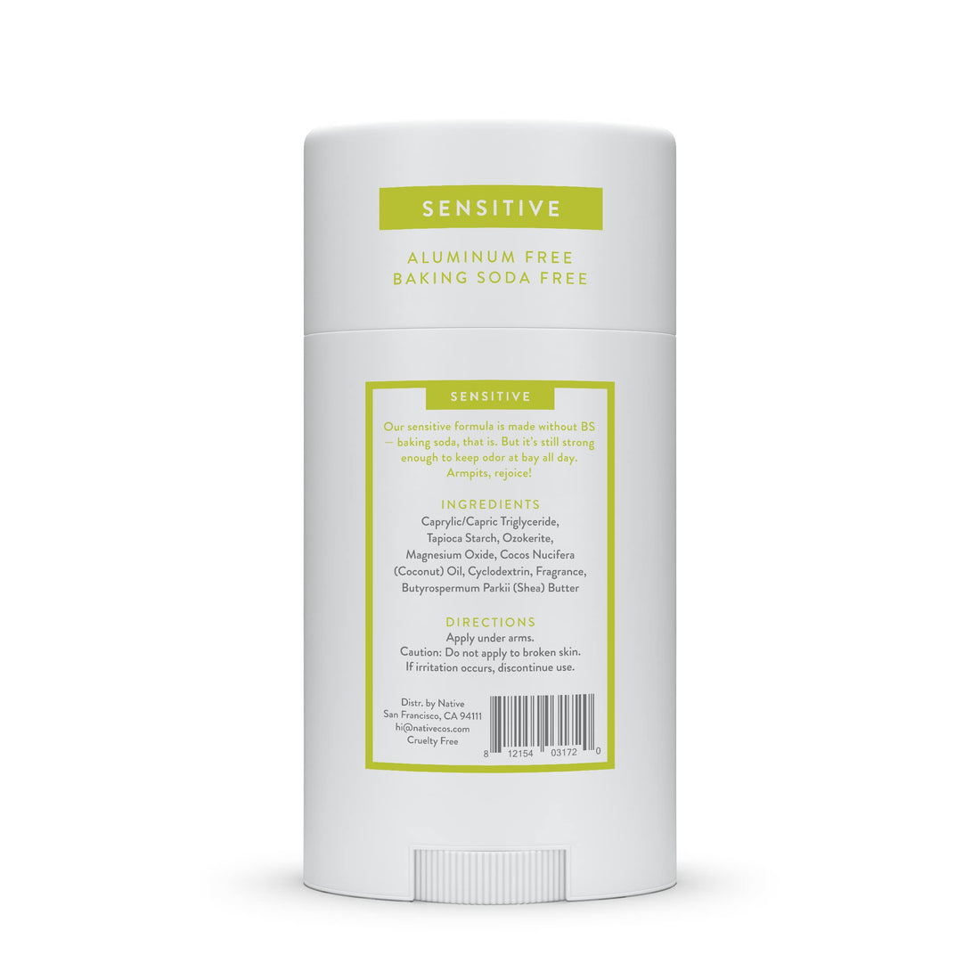 Native Sensitive Deodorant | Natural Deodorant for Women and Men, Aluminum Free, Baking Soda Free, Phthalate Free, Talc Free, Coconut Oil and Shea Butter | Aloe & Green Tea (Sensitive)