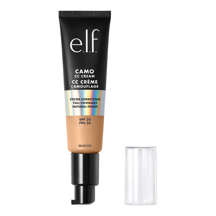 e.l.f. Camo CC Cream | Color Correcting Full Coverage Foundation with SPF 30 | Medium 330 W | 1.05 Oz (30g)