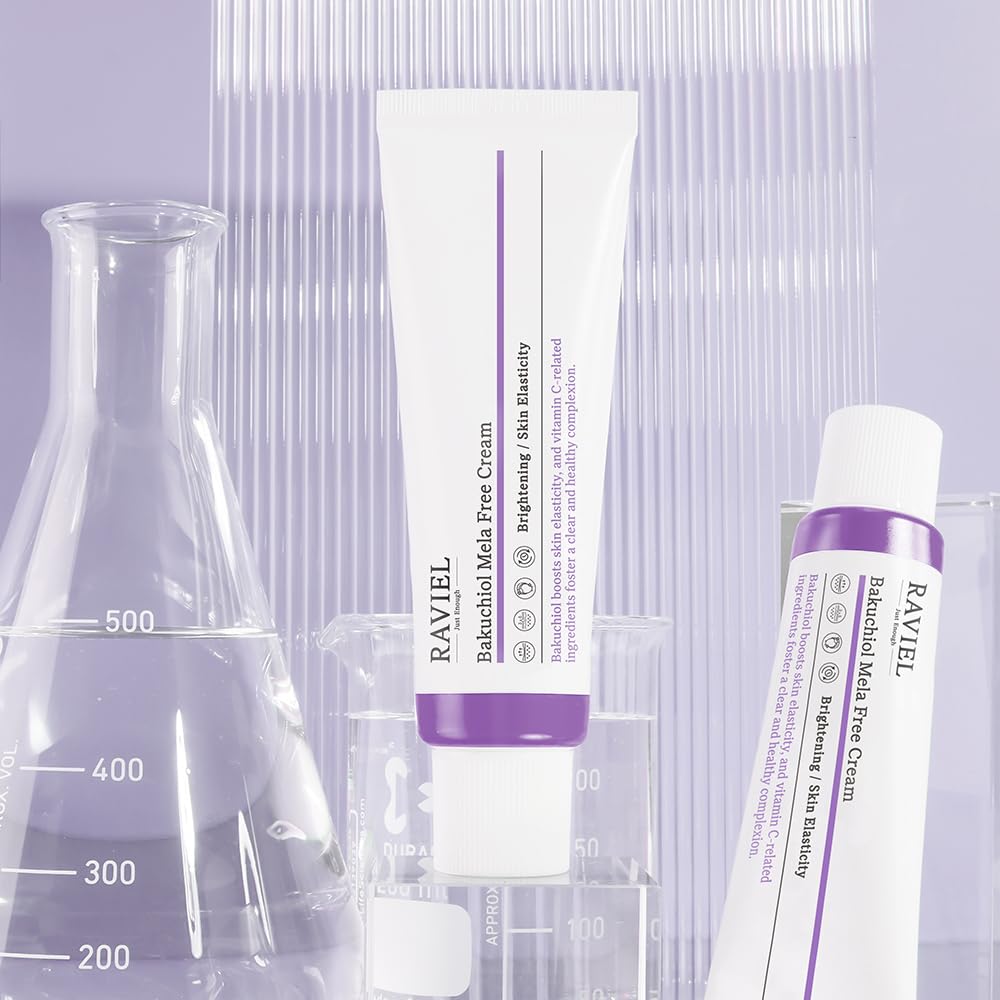 RAVIEL Bakuchiol Mela-Free Cream, Anti-Wrinkle,Melasma & Blemish Care | Dark spot remover | Clinically Tested for Melasma | Reduction with Vitamin Complex,Korean Skincare (1.7 fl oz, Pack of 1)