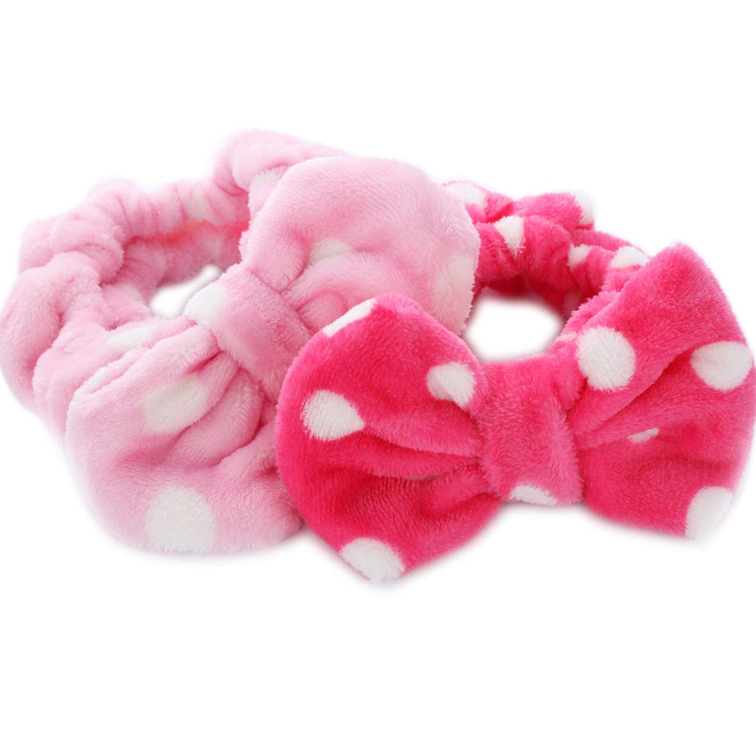 Hairizone Cosmetics Headbands for Washing Face Shower Spa Mask, Soft and Cute Big Bowknot Hair Bands for Women and Girls (Roseo/Pink)