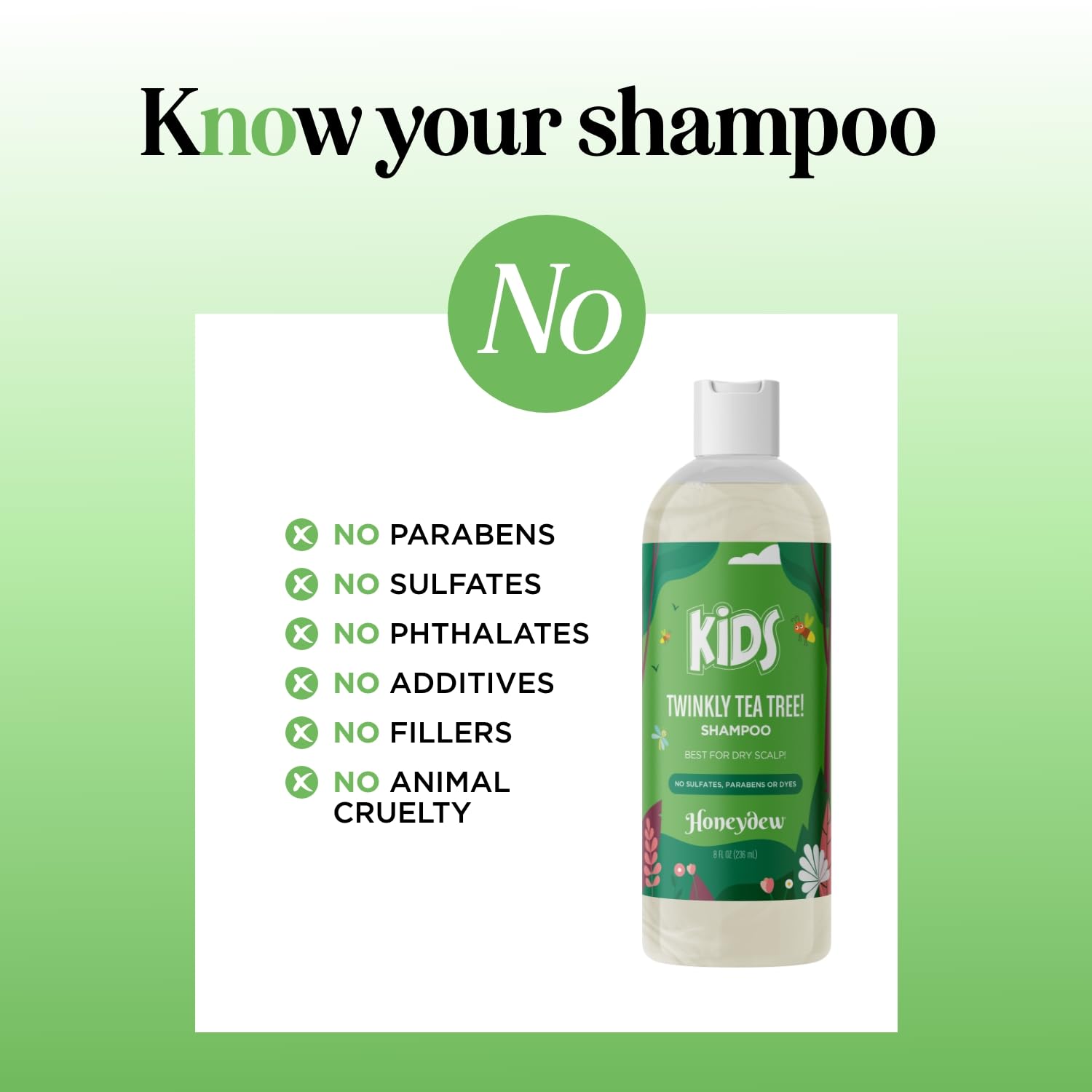 Cleansing Kids Shampoo for Dry Scalp - Dry Flaky Scalp Care Shampoo for Kids and Hair Build Up Remover with Tea Tree Oil and Rosemary Essential Oils for Hair Care - Kids Scalp Cleanser for Build Up