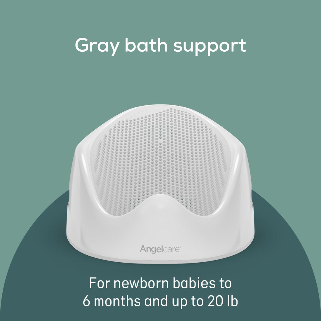 Angelcare Baby Bath Support (Gray) | Ideal for Babies Less Than 6 Months Old
