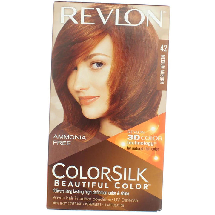 Revlon ColorSilk Hair Color, 42 Medium Auburn (Pack of 5)