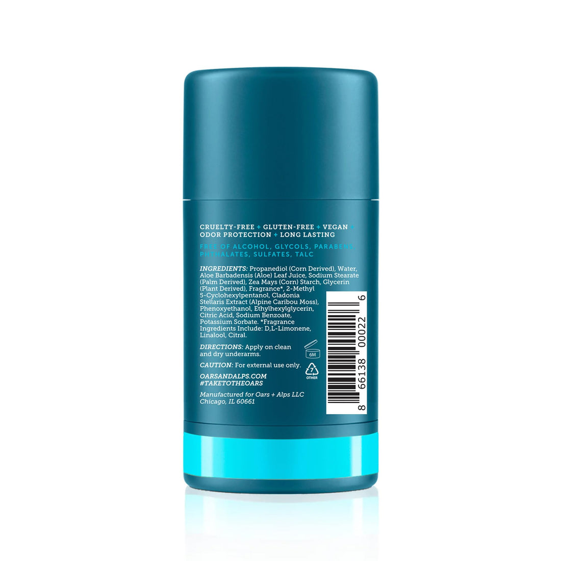 Oars + Alps Natural Deodorant for Men and Women, Aluminum Free and Alcohol Free, Vegan and Gluten Free, Fresh Ocean Splash, 2 Pack, 5.2 Oz