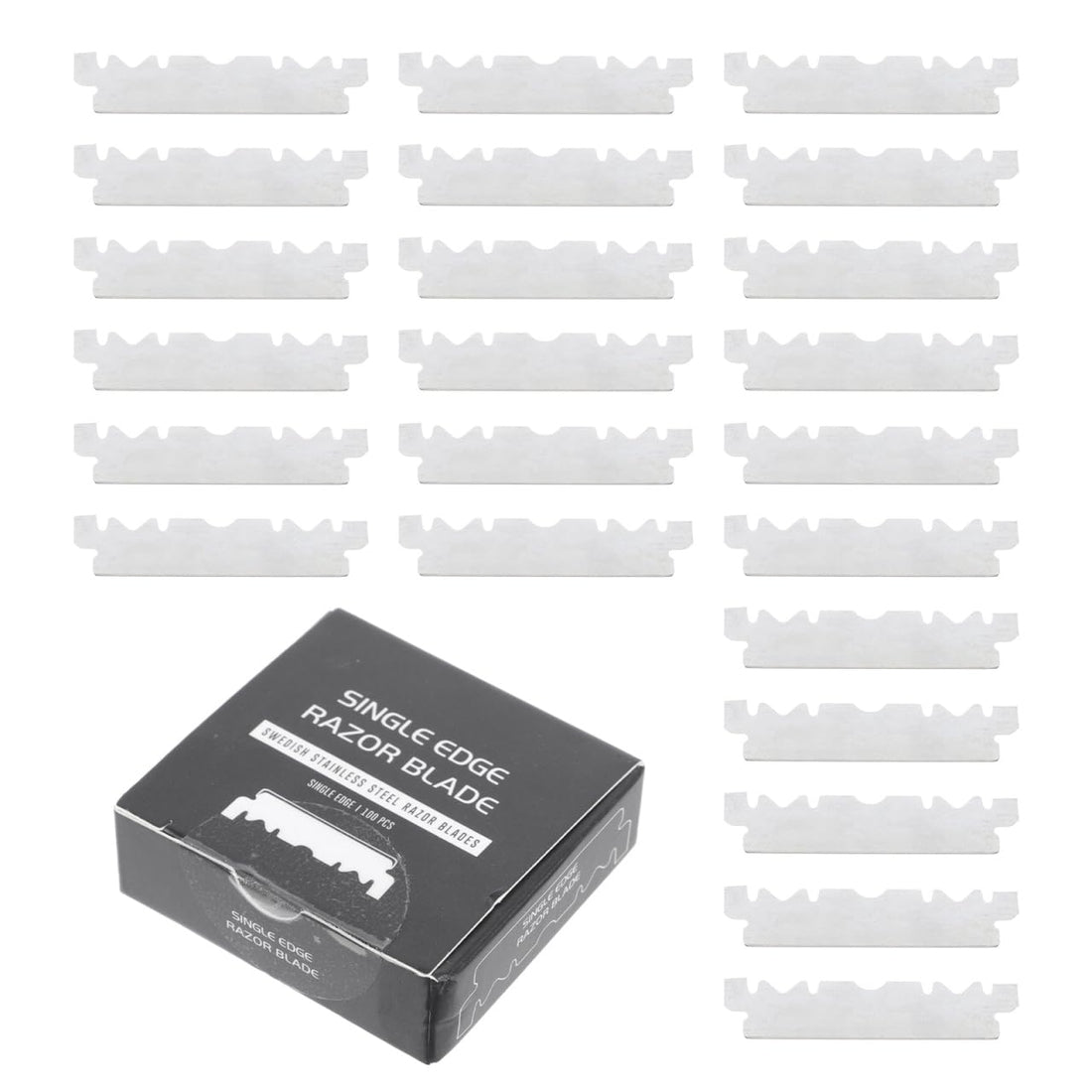 Hemoton 100pcs Razor Blade Manual Face Razor Barbershop Face Razor Single Face Facial Shaver Old Folding Cutter Stainless Steel Noodle Surface Coating: Chrome and