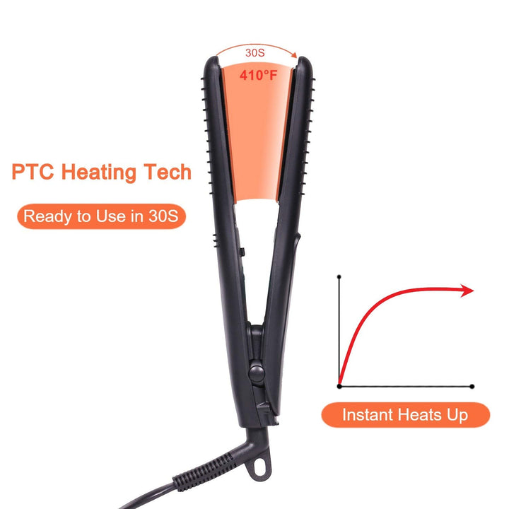 LOVANI Mini Flat Iron Travel Size Nano Titanium Dual Voltage Portable Hair Flat Iron for Worldwide Use 0.5 Inch Hair Straightener with Professional Heat Resistant Travelling Bag